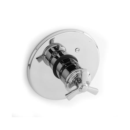 Newport Brass 3/4" Round Thermostatic Trim Plate With Handle in Polished Chrome 3-1604TR-26